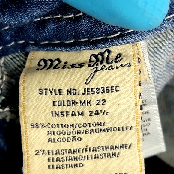 Miss me easy crop capri jeans destroyed RARE style - Picture 6 of 6